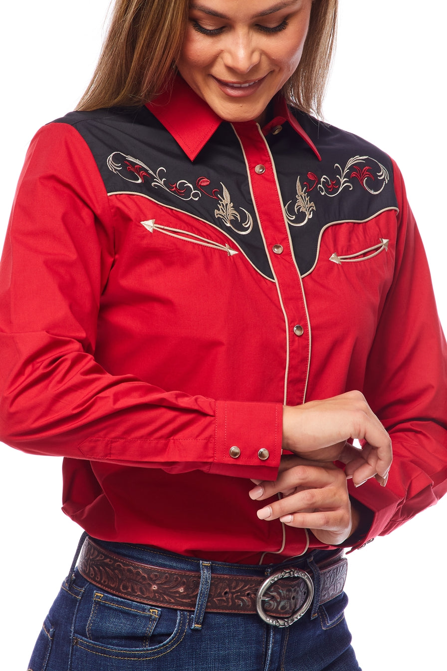 Women’s Western Embroidered Shirts-LS500-515 - Rodeo Clothing wholesale 