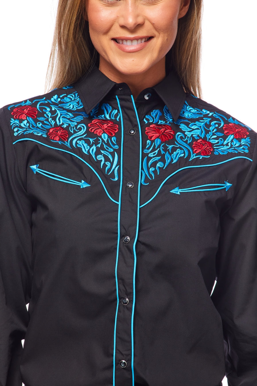 Women’s Western Embroidered Shirts-LS500-514 - Rodeo Clothing wholesale 