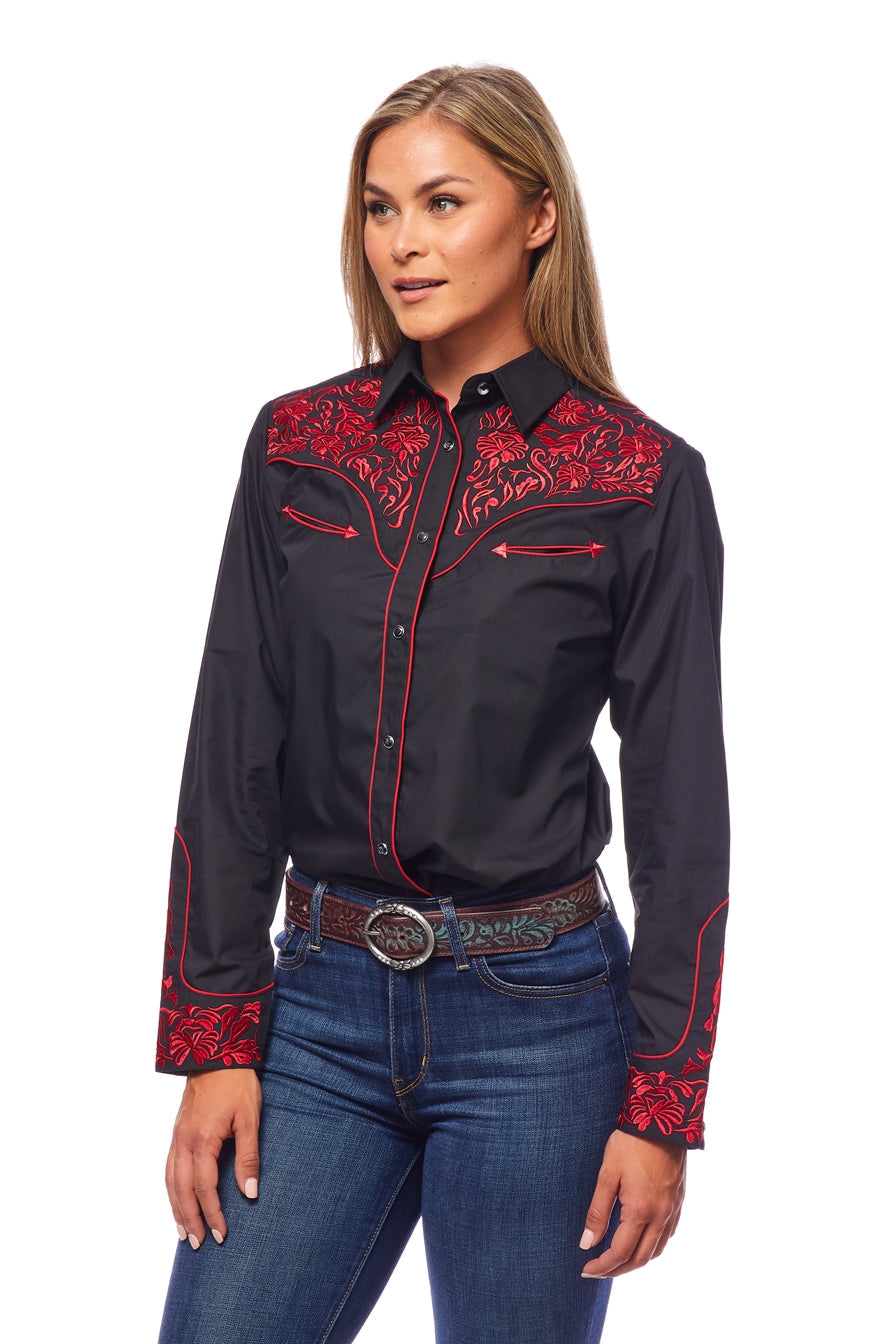 Women’s Western Embroidered Shirts-LS500-512 - Rodeo Clothing wholesale 