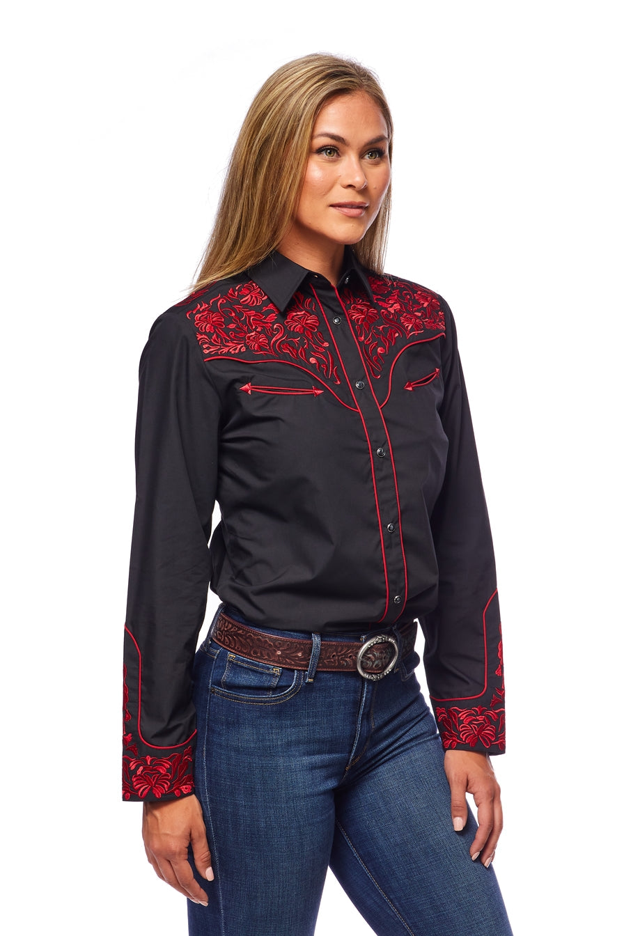Women’s Western Embroidered Shirts-LS500-512 - Rodeo Clothing wholesale 