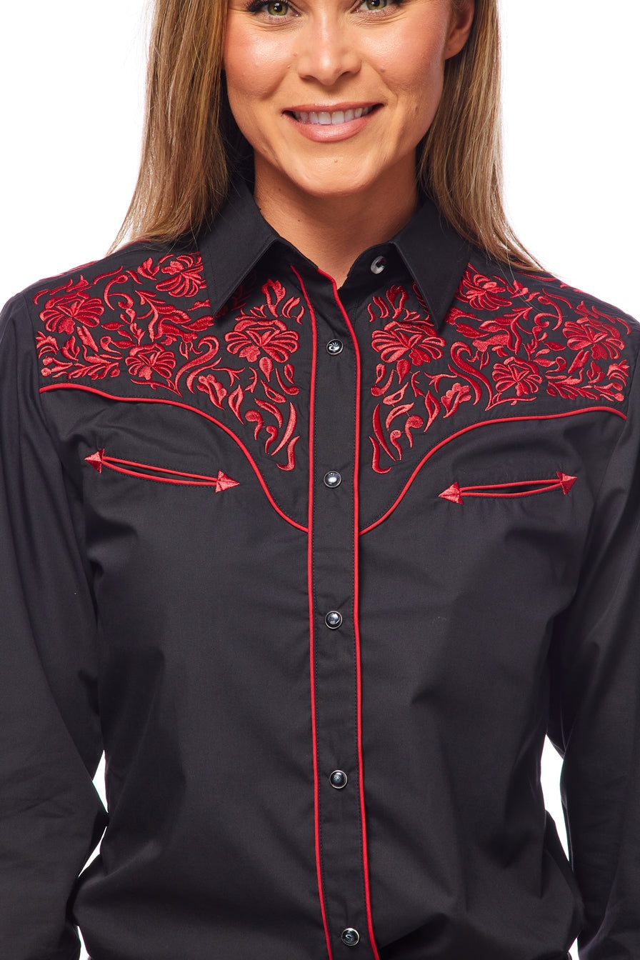 Women’s Western Embroidered Shirts-LS500-512 - Rodeo Clothing wholesale 
