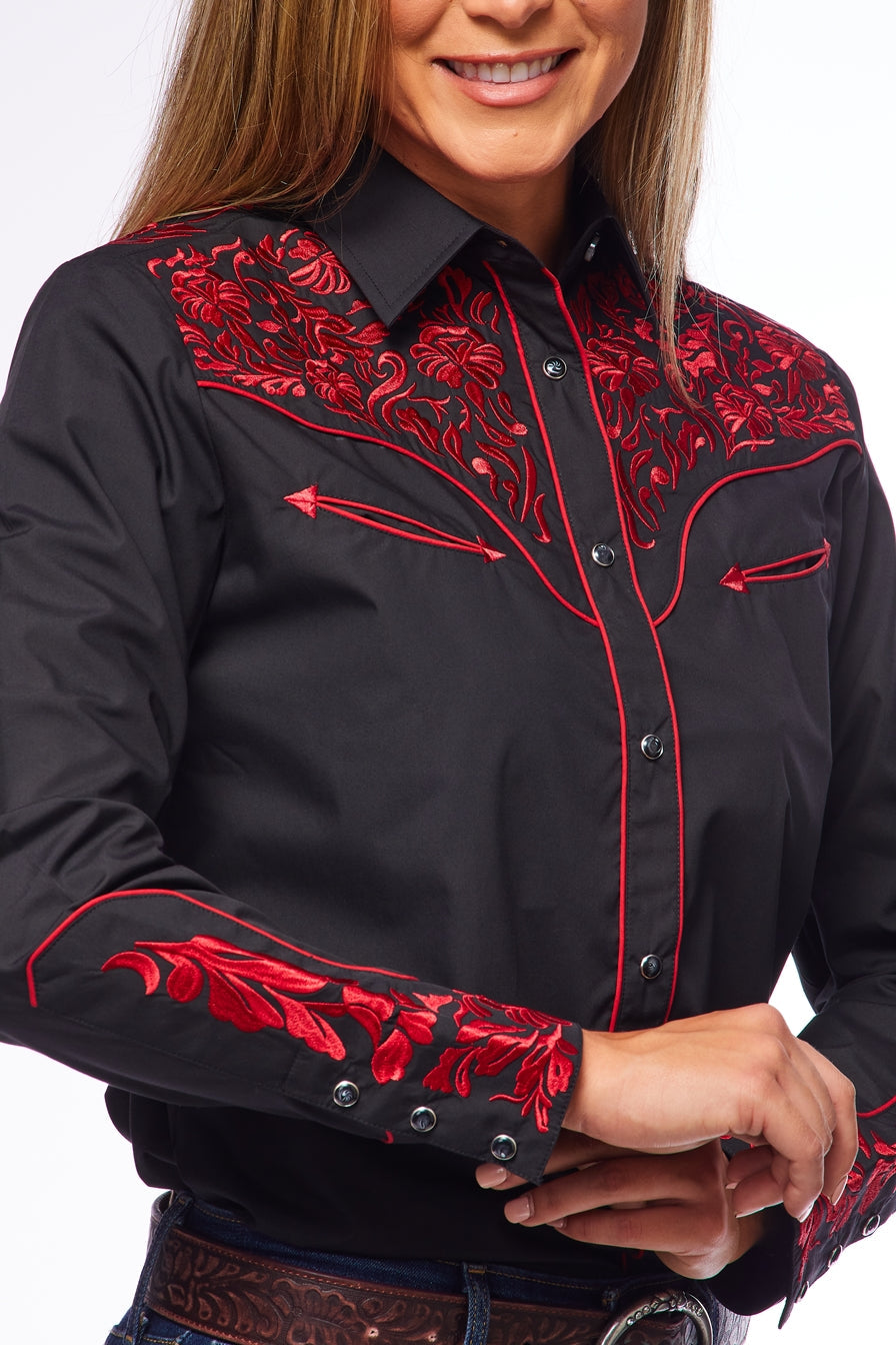 Women’s Western Embroidered Shirts-LS500-512 - Rodeo Clothing wholesale 