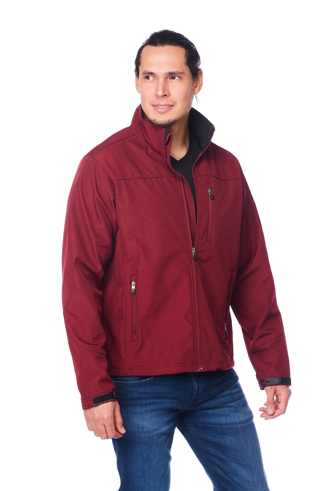 Men's Soft Shell Bonded Jacket-NJ650-BURGUNDY - Rodeo Clothing wholesale 