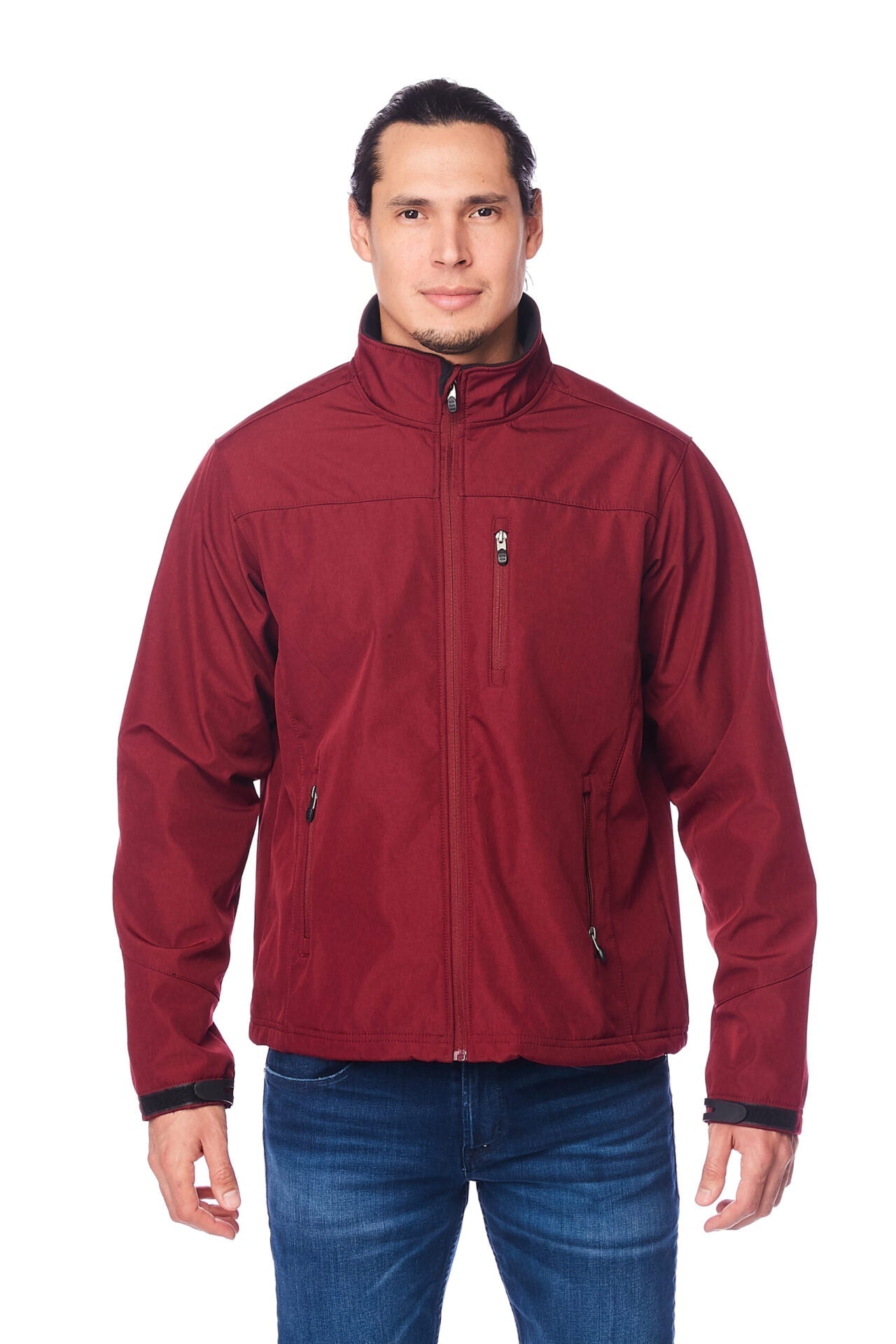 Men's Soft Shell Bonded Jacket-NJ650-BURGUNDY - Rodeo Clothing wholesale 