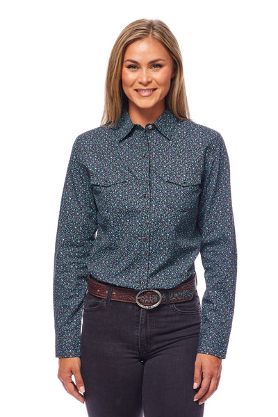 Women's Western Print Shirts -LS100-108 Pack F(1M-2L-2XL-1XXL)