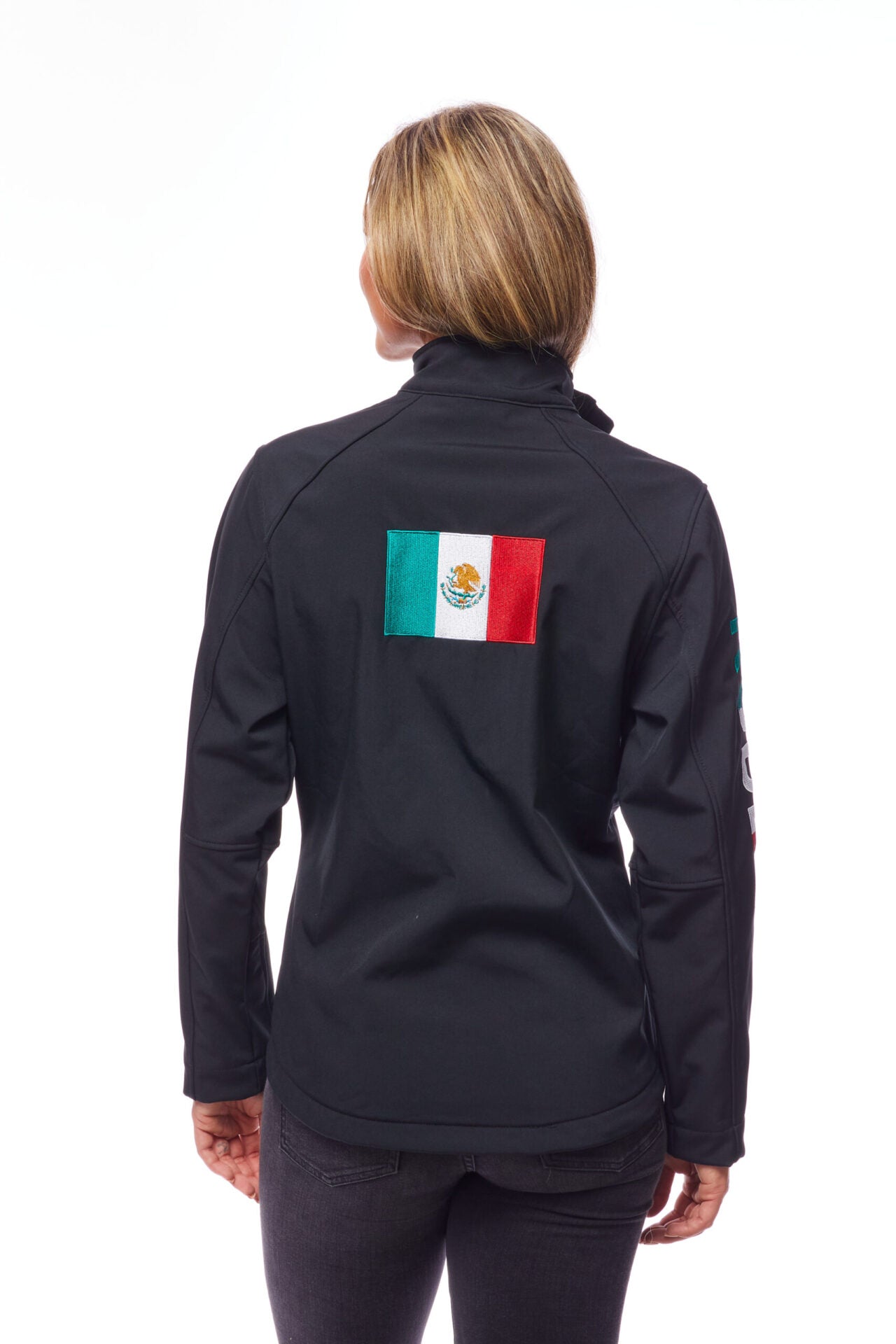Women's Rodeo Embroidery Sports Jackets -LJ650-EMB-BLKMEX - Rodeo Clothing wholesale 