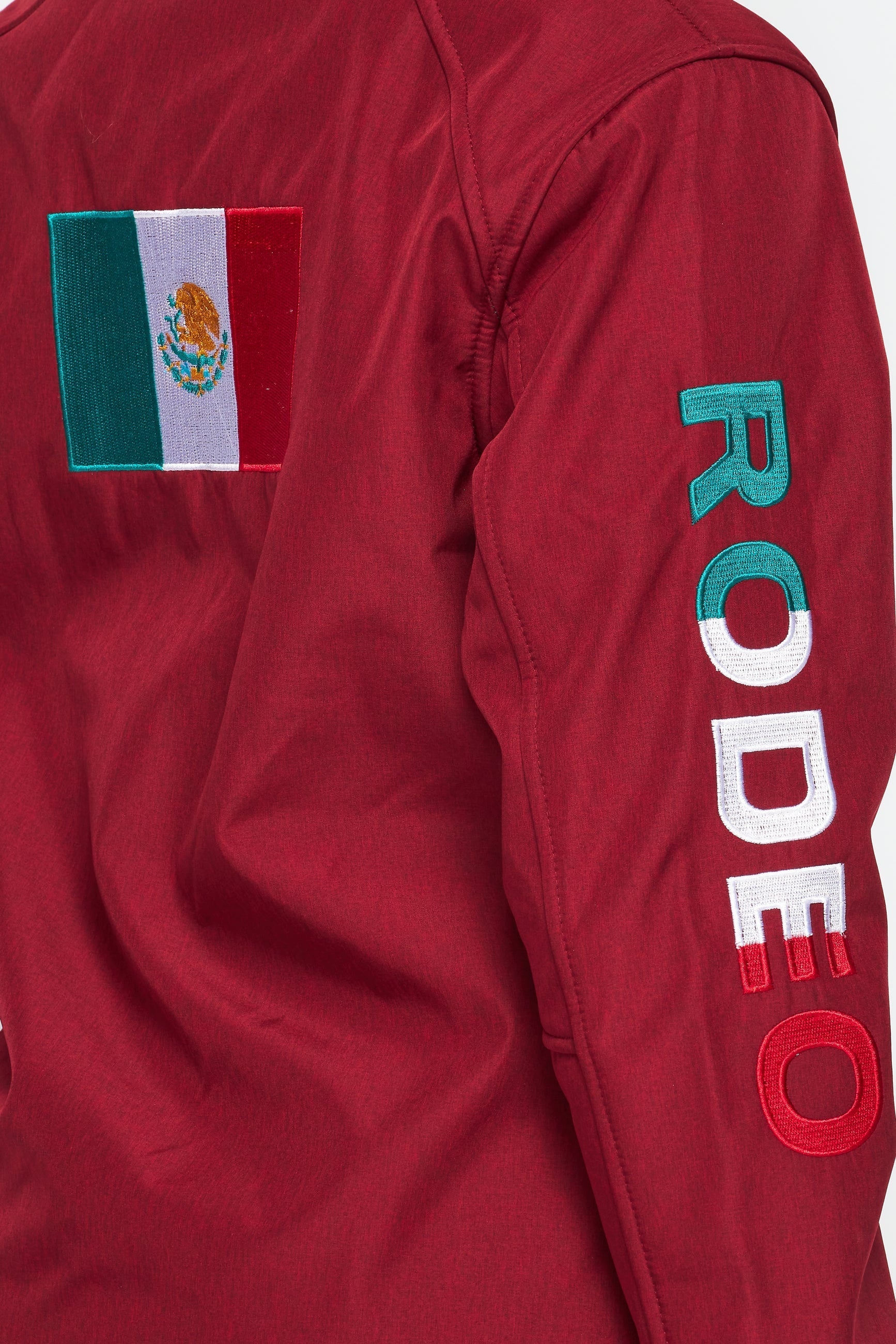 Women's Rodeo Embroidery Sports Jackets-LJ650-EMB-MEX-BURG/BLACK - Rodeo Clothing wholesale 