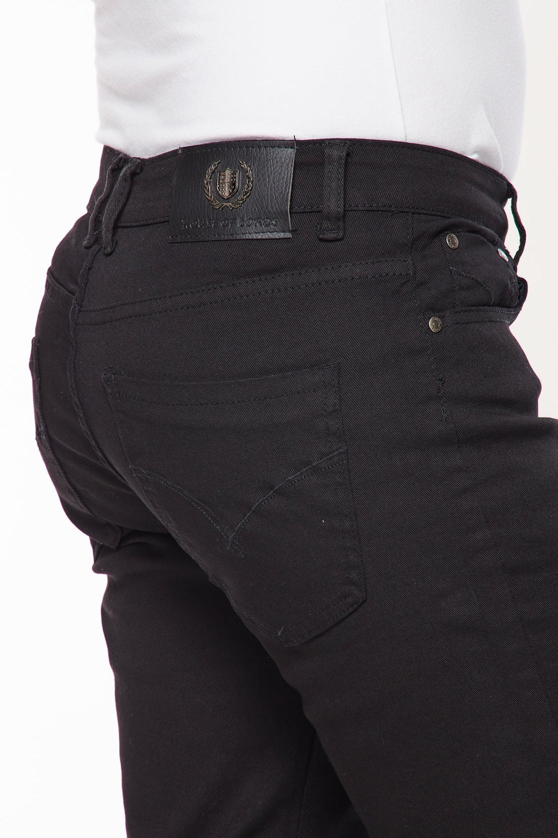 Men's Super Comfortable Super Skinny Fit Jeans-HLP-505 JET BLACK - Rodeo Clothing wholesale 