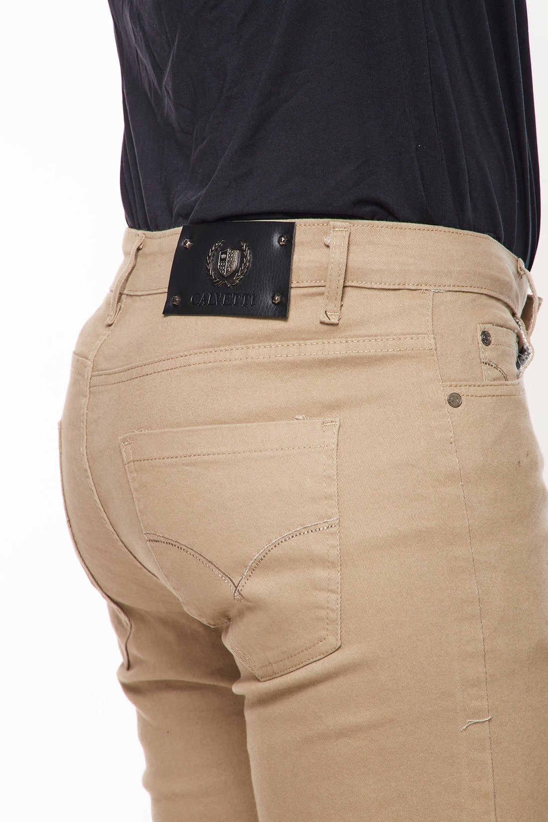 Men's Super Comfortable Super Skinny Fit Jeans-HLP-505 KHAKI - Rodeo Clothing wholesale 