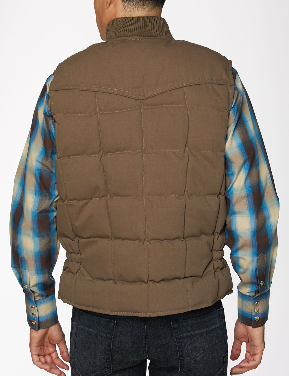 Men's Canvas Quilted Sleeveless Vest-ACV29-Mushroom - Rodeo Clothing wholesale 
