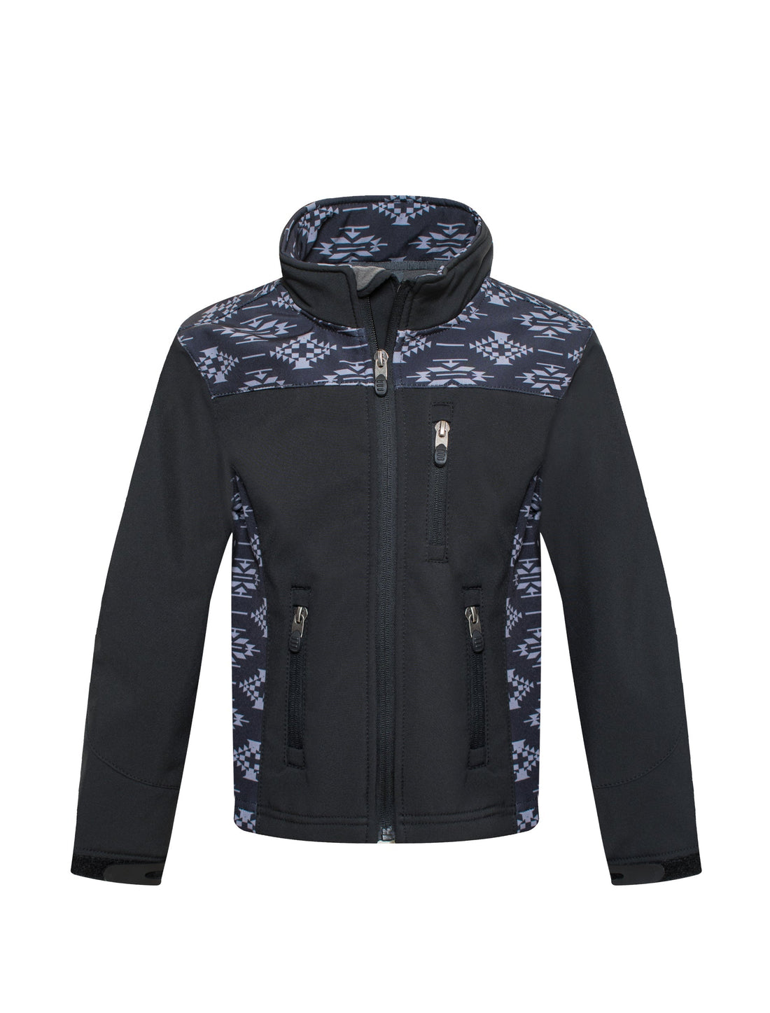 Boys Rodeo Embroidery Jacket-BNJ650-AZ-BLACK/GREY - Rodeo Clothing wholesale 