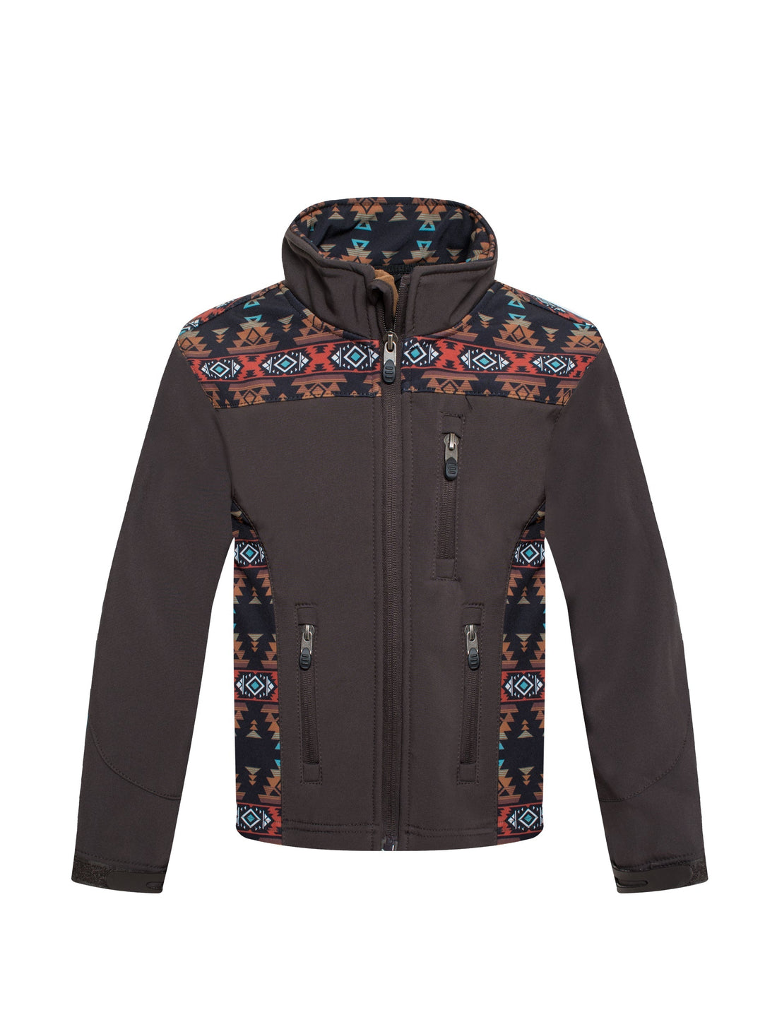 Boys Rodeo Embroidery Jacket-BNJ650-AZ-BROWN/RUST - Rodeo Clothing wholesale 