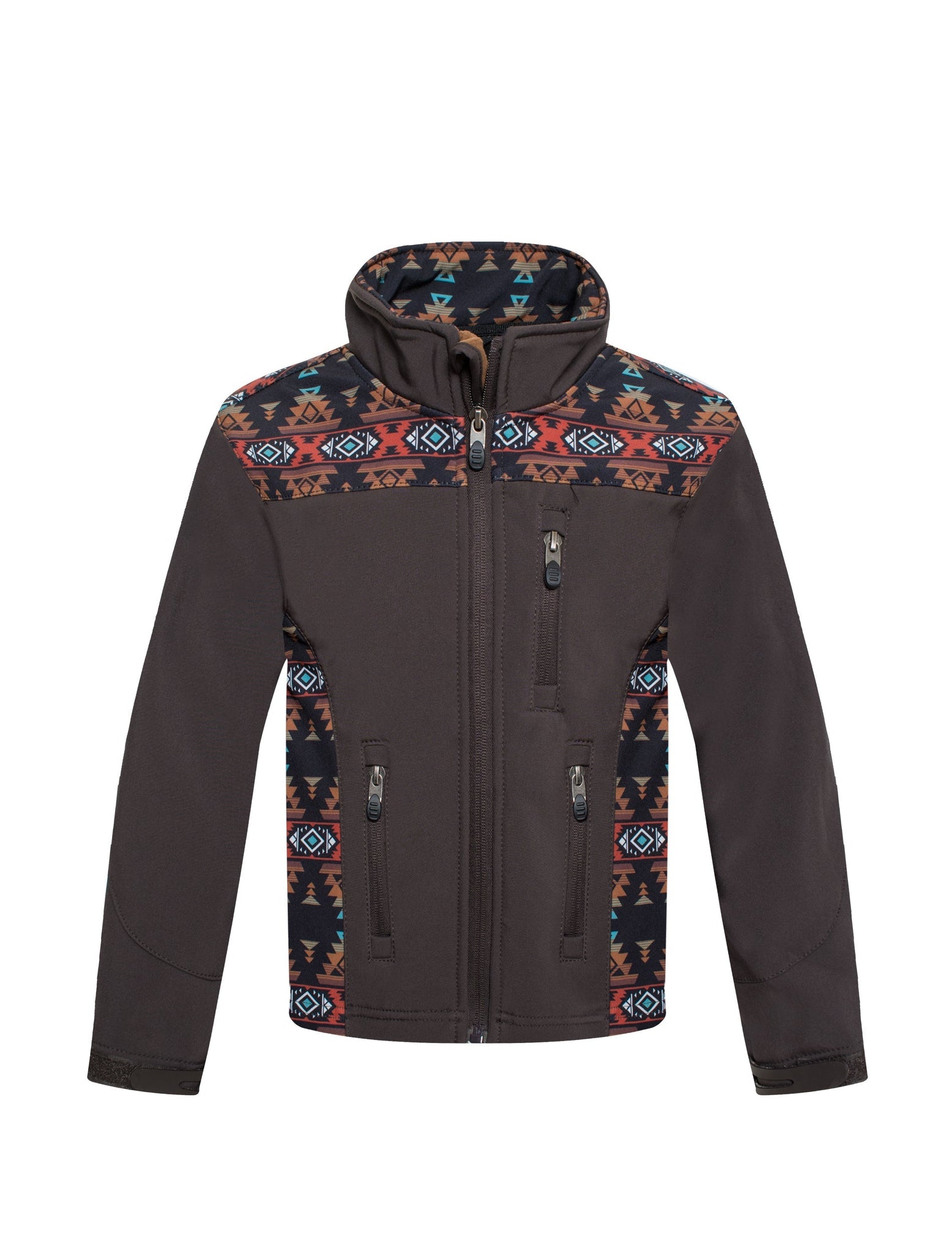 Boys Rodeo Embroidery Jacket - BNJ650-EMB-BROWN/RUST