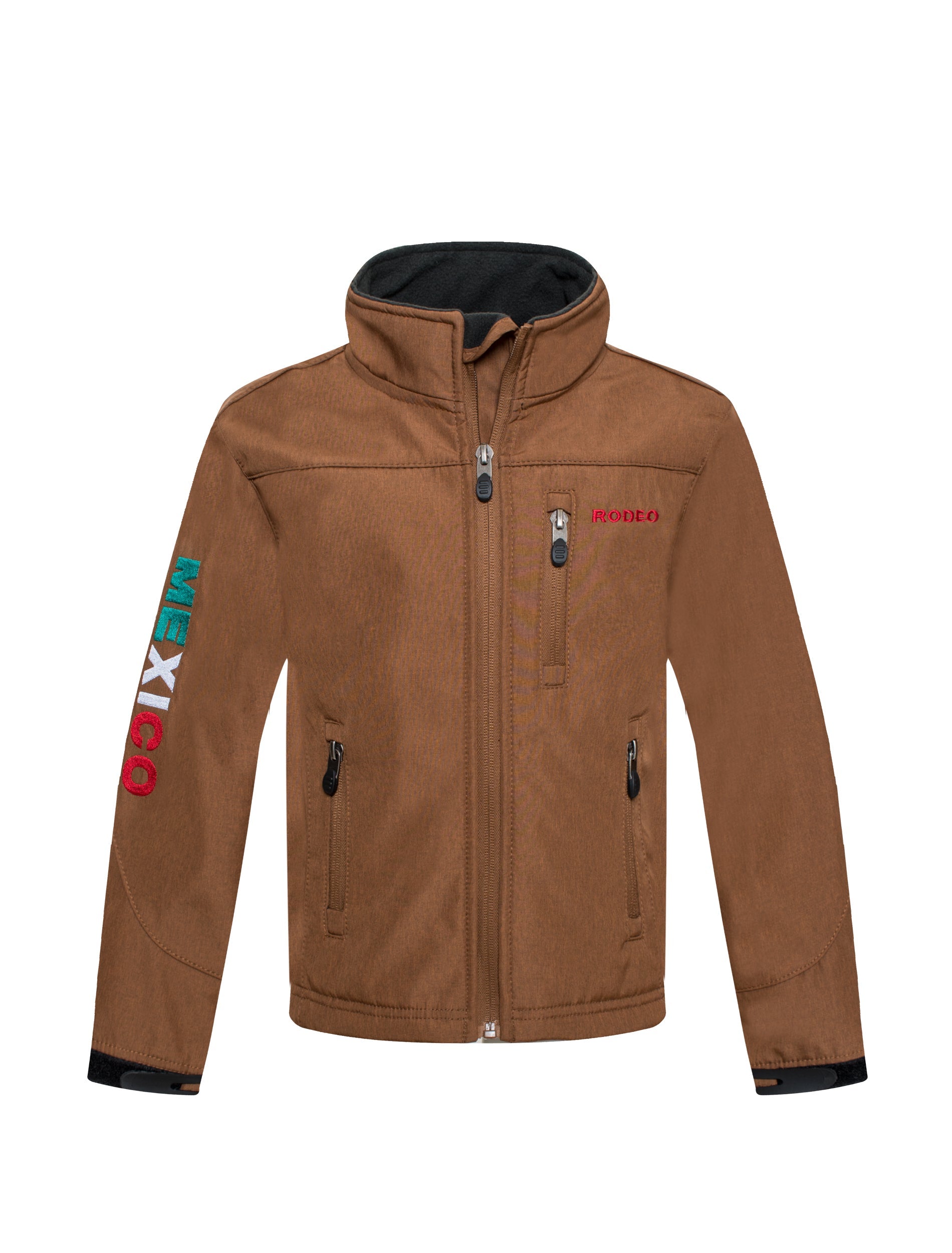 Boys Rodeo Embroidery Jacket-BNJ650-EMB-MHL-COGNAC - Rodeo Clothing wholesale 