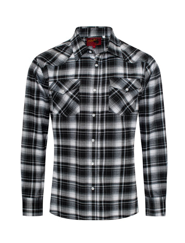 Men's Western Flannel Shirts With Snap Buttons-FLS300-301 - Rodeo Clothing wholesale 