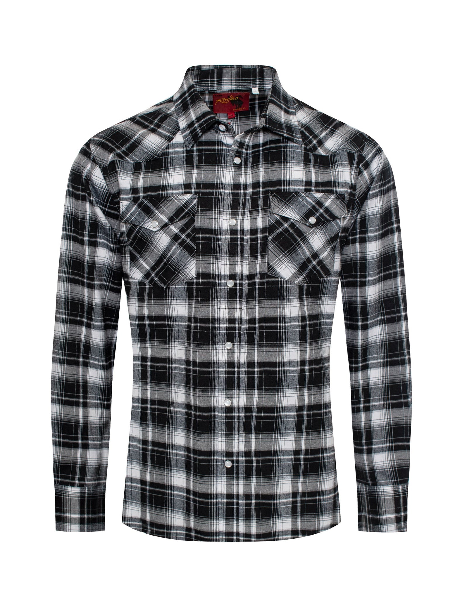 Men's Western Flannel Shirts With Snap Buttons-FLS300-301