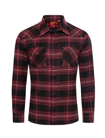 Men's Western Flannel Shirts With Snap Buttons-FLS300-304 - Rodeo Clothing wholesale 