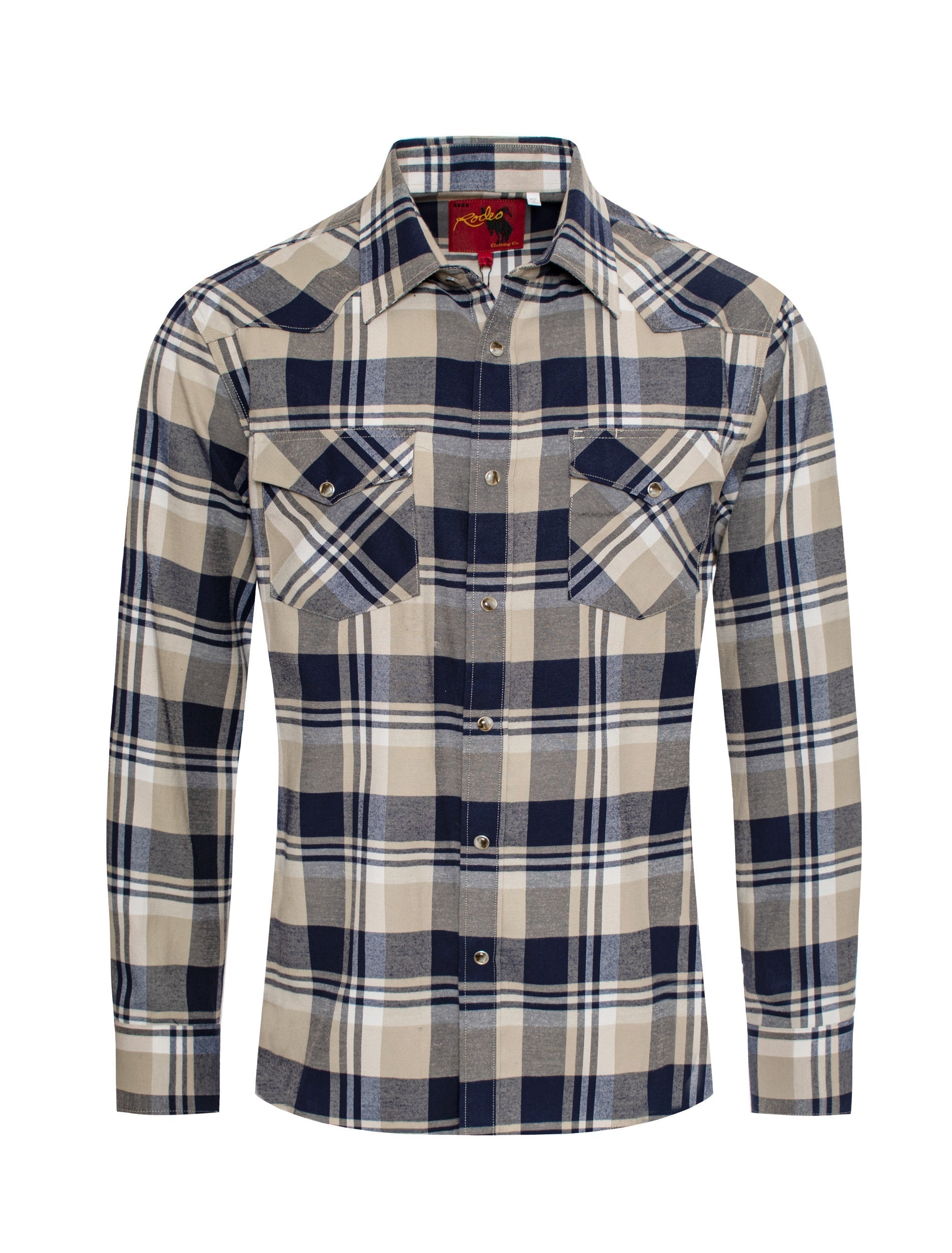 Men's Western Flannel Shirts With Snap Buttons-FLS300-307 - Rodeo Clothing wholesale 