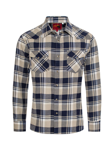 Men's Western Flannel Shirts With Snap Buttons-FLS300-307 - Rodeo Clothing wholesale 