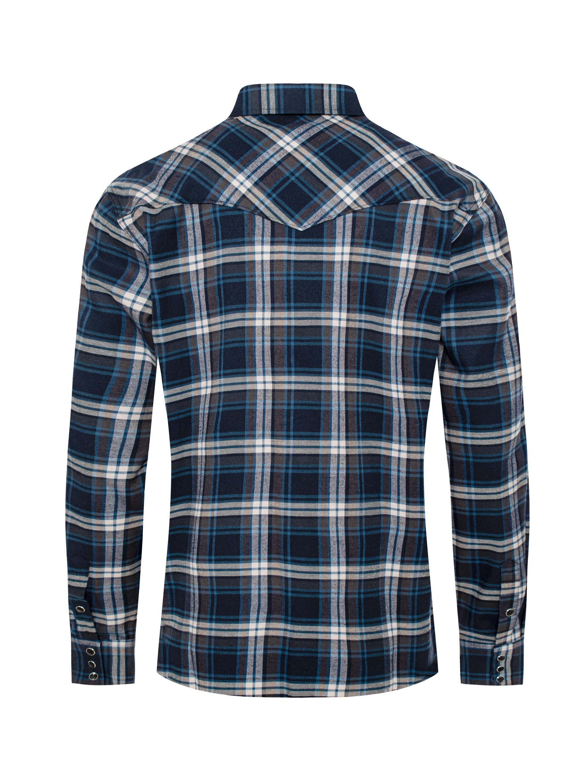 Men's Western Flannel Shirts With Snap Buttons-FLS300-308 - Rodeo Clothing wholesale 