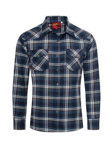Men's Western Flannel Shirts With Snap Buttons-FLS300-308 - Rodeo Clothing wholesale 
