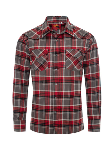 Men's Western Flannel Shirts With Snap Buttons-FLS300-310 - Rodeo Clothing wholesale 
