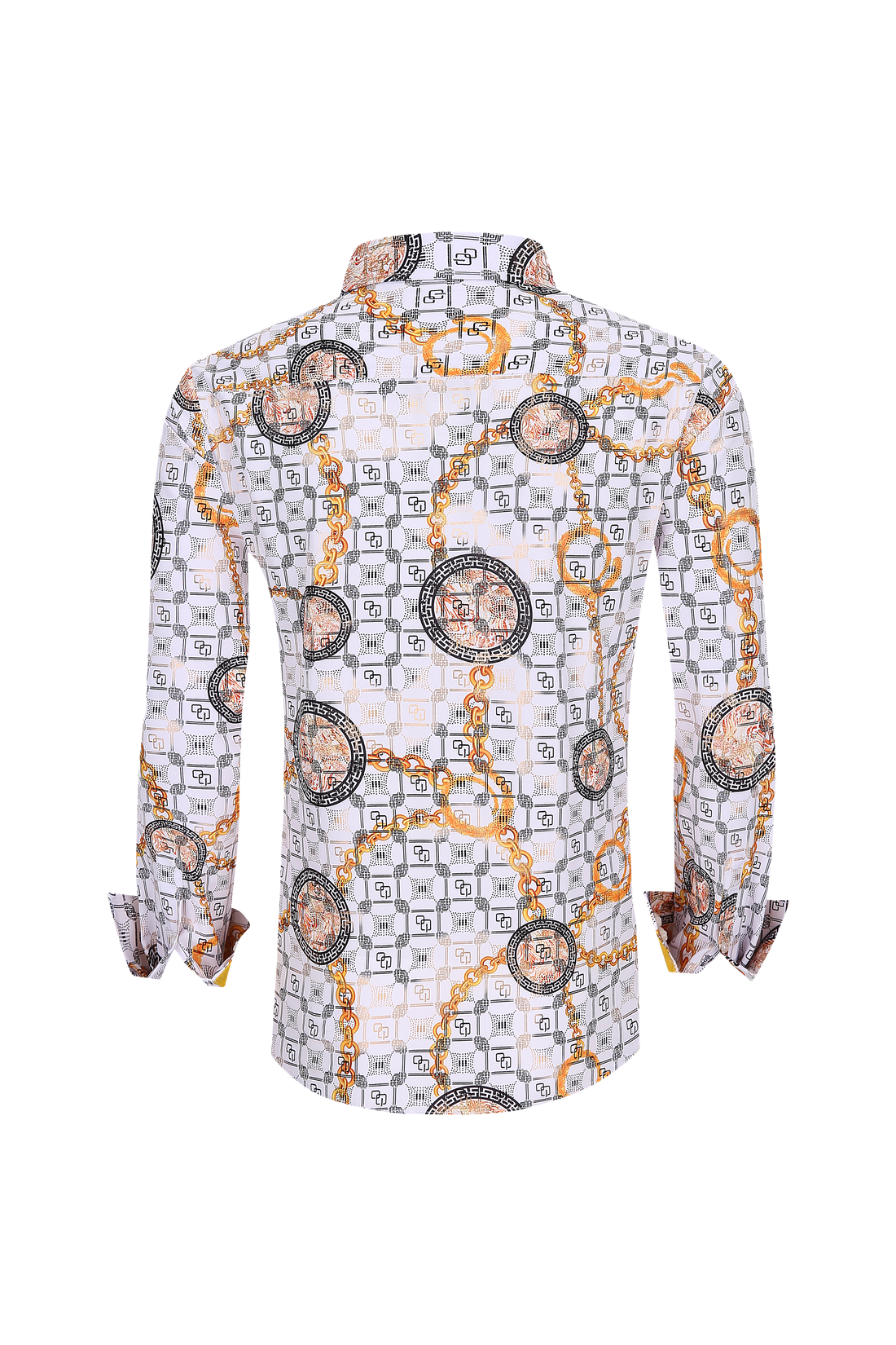 Mens Luxury Brand Printed Silk Like Shirts-HLS2002L-506 - Rodeo Clothing wholesale 