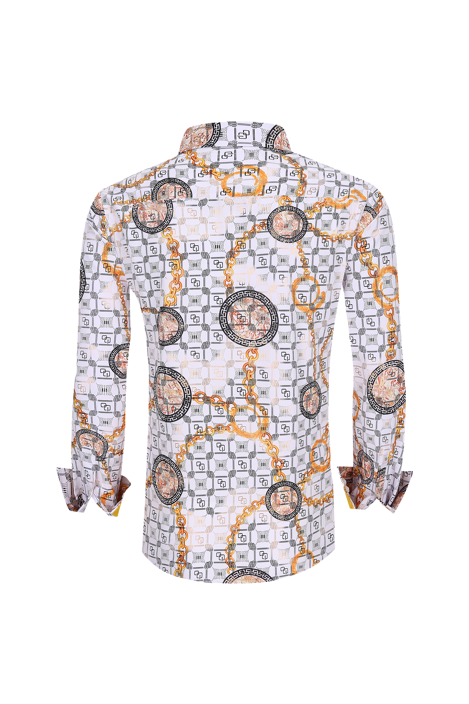 Mens Luxury Brand Printed Silk Like Shirts-HLS2002L-506 - Rodeo Clothing wholesale 