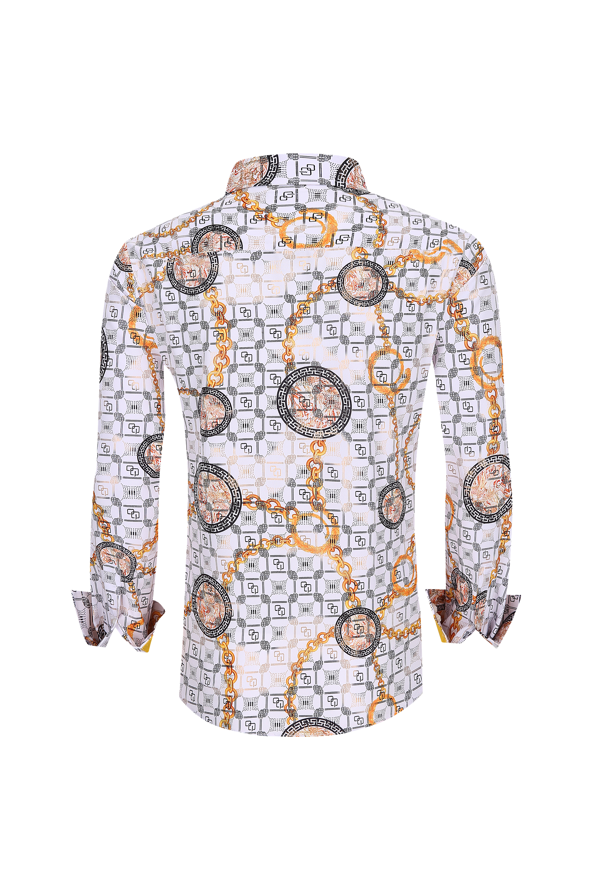Mens Luxury Brand Printed Silk Like Shirts-HLS2002L-506 - Rodeo Clothing wholesale 