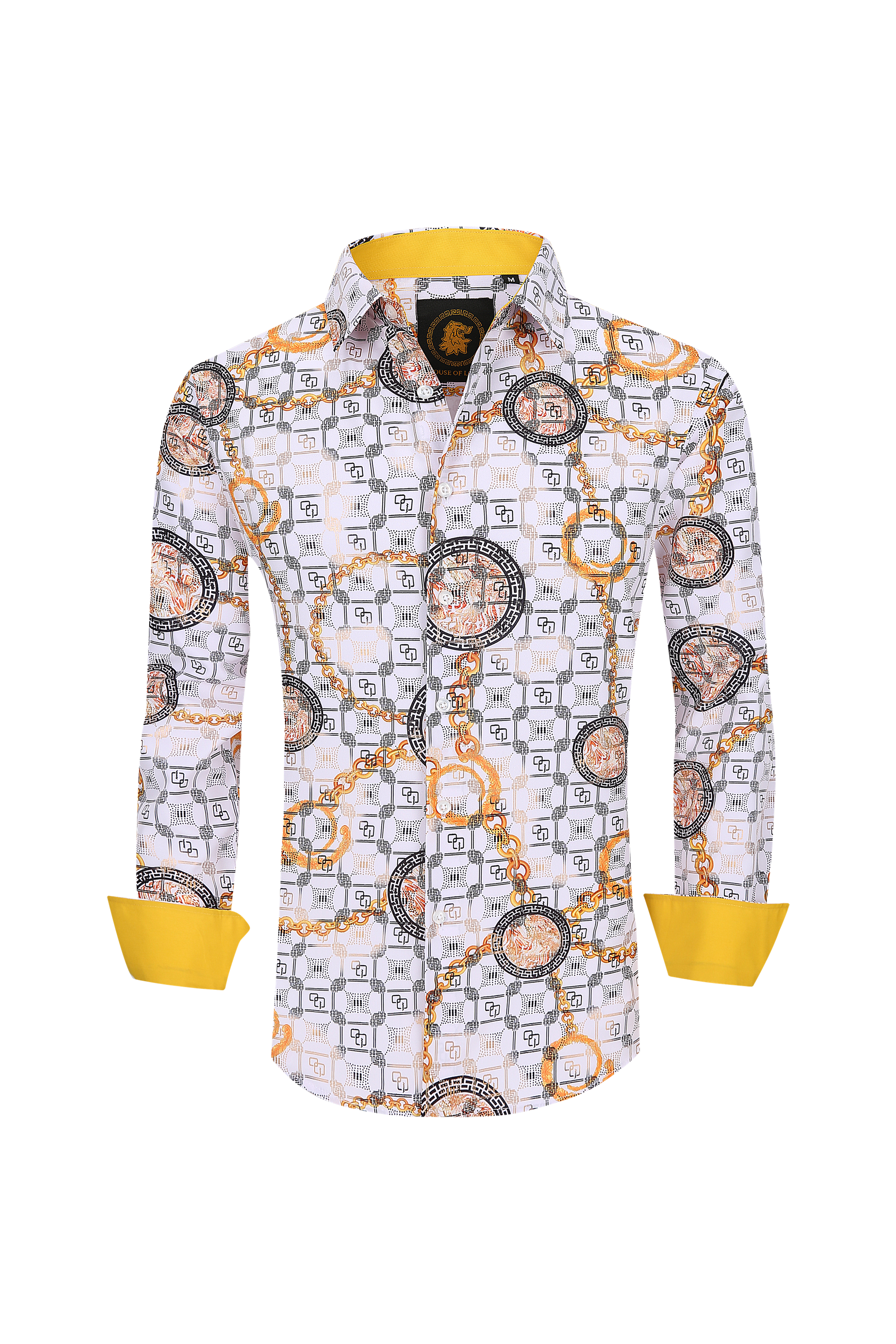 Mens Luxury Brand Printed Silk Like Shirts-HLS2002L-506 - Rodeo Clothing wholesale 