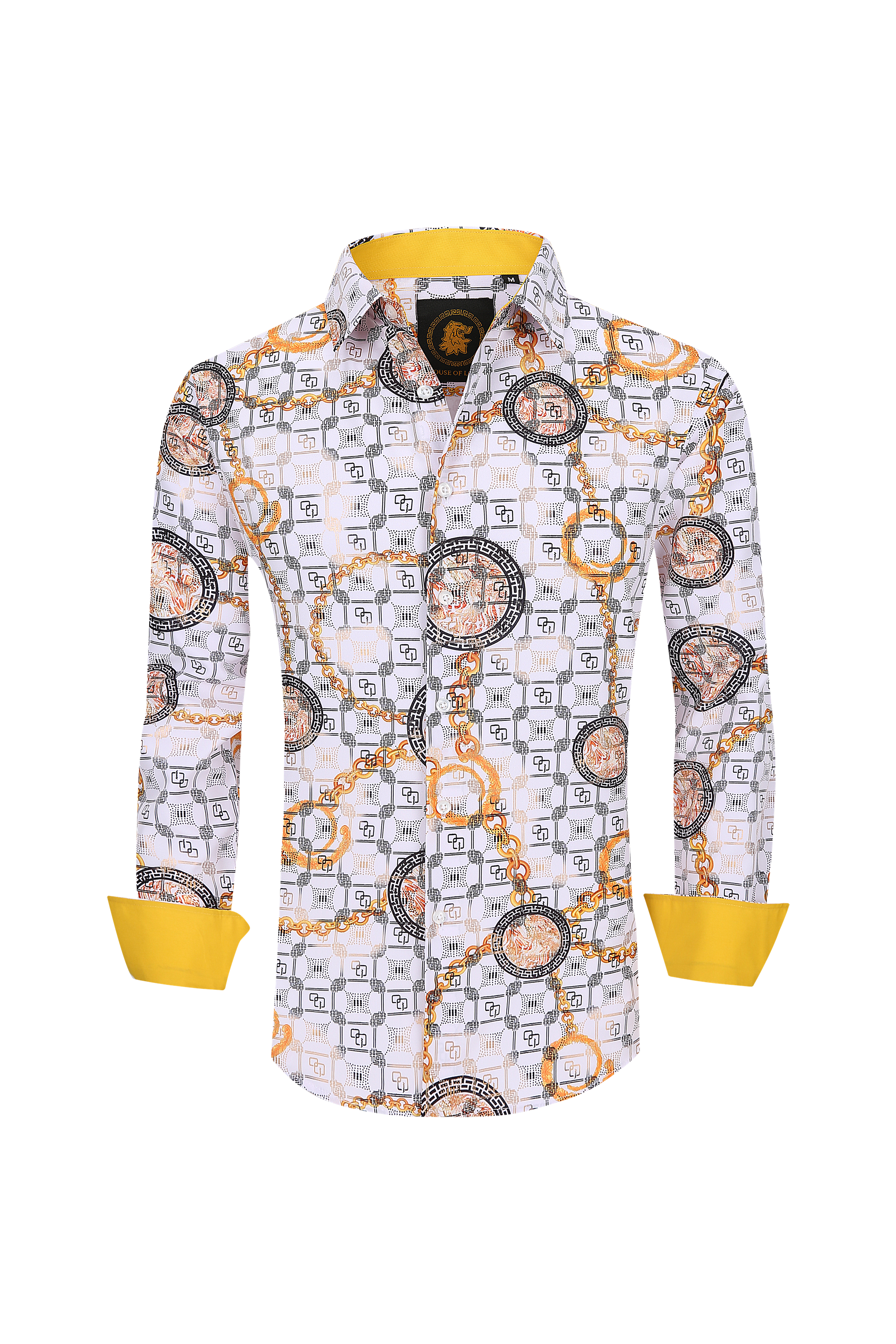 Mens Luxury Brand Printed Silk Like Shirts-HLS2002L-506 - Rodeo Clothing wholesale 