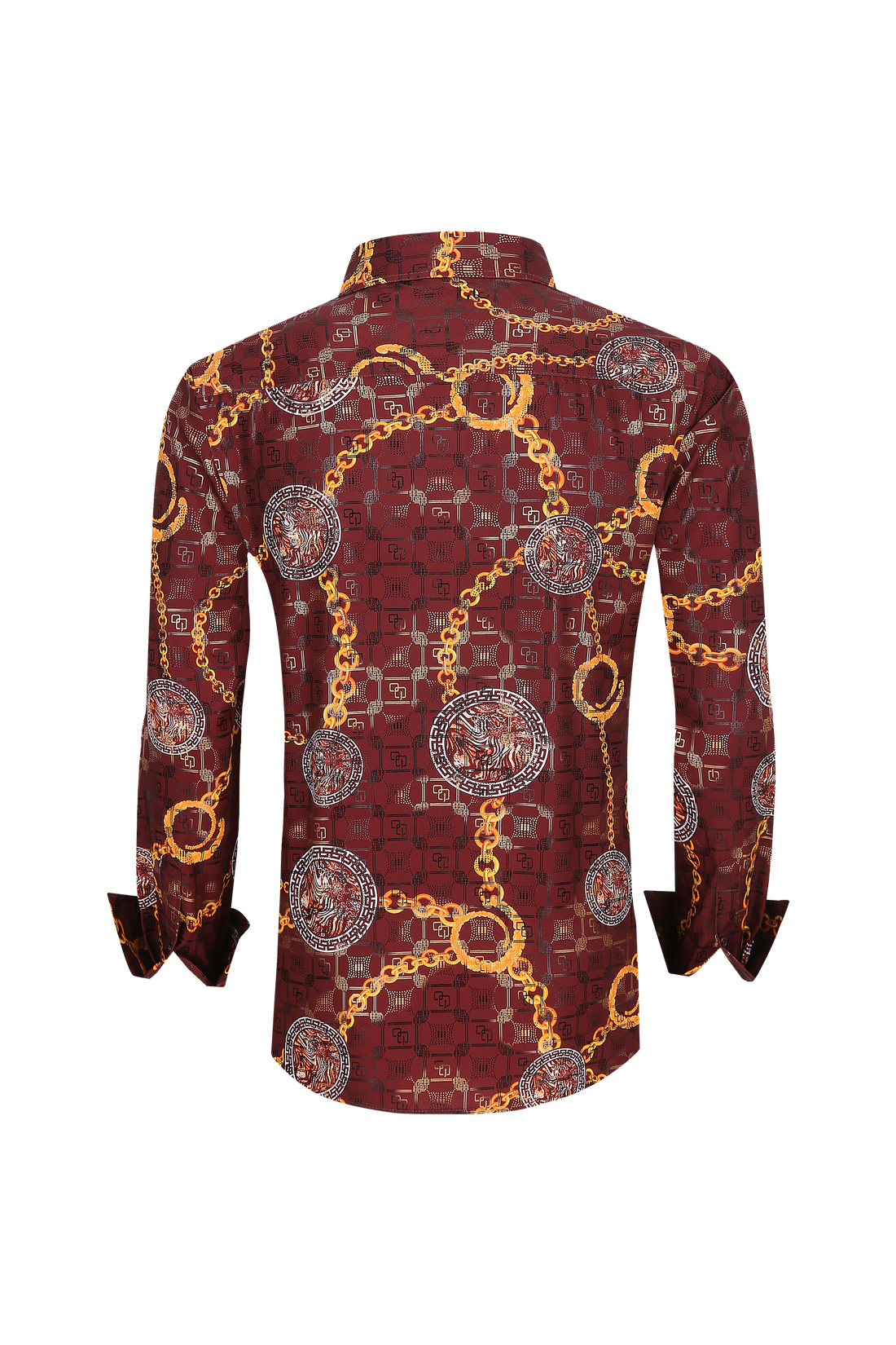 Mens Luxury Brand Printed Silk Like Shirts-HLS2002L-507 - Rodeo Clothing wholesale 