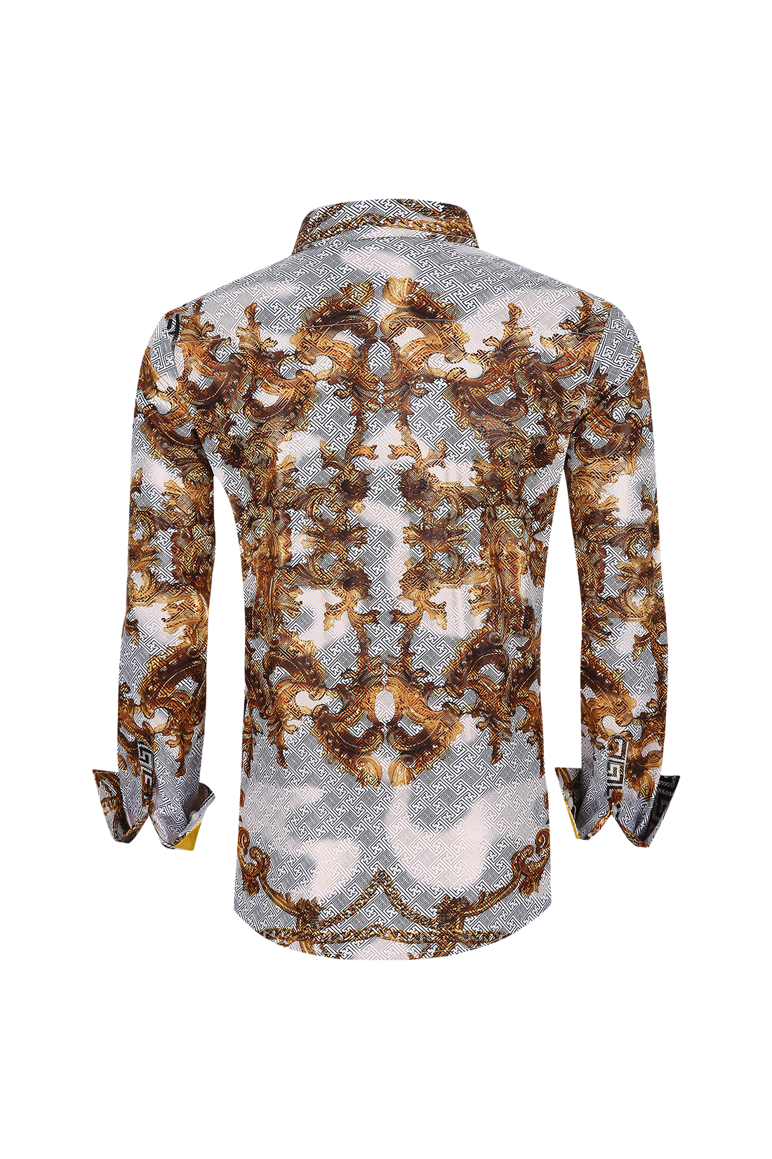 Mens Luxury Brand Printed Silk Like Shirts-HLS2002L-509 - Rodeo Clothing wholesale 