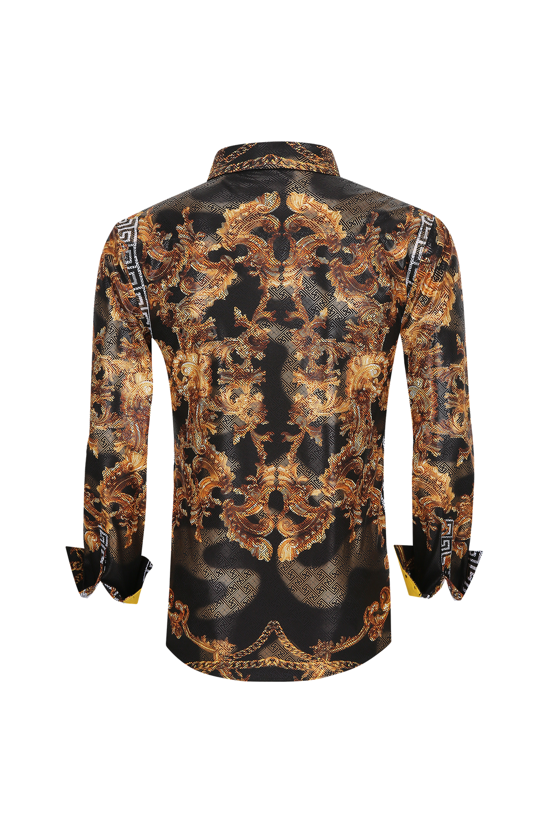 Mens Luxury Brand Printed Silk Like Shirts-HLS2002L-510 - Rodeo Clothing wholesale 