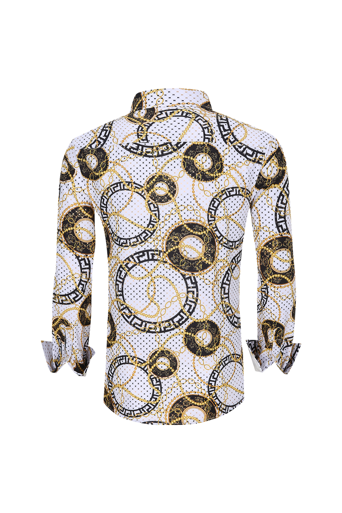 Mens Luxury Brand Printed Silk Like Shirts-HLS2002L-513 - Rodeo Clothing wholesale 