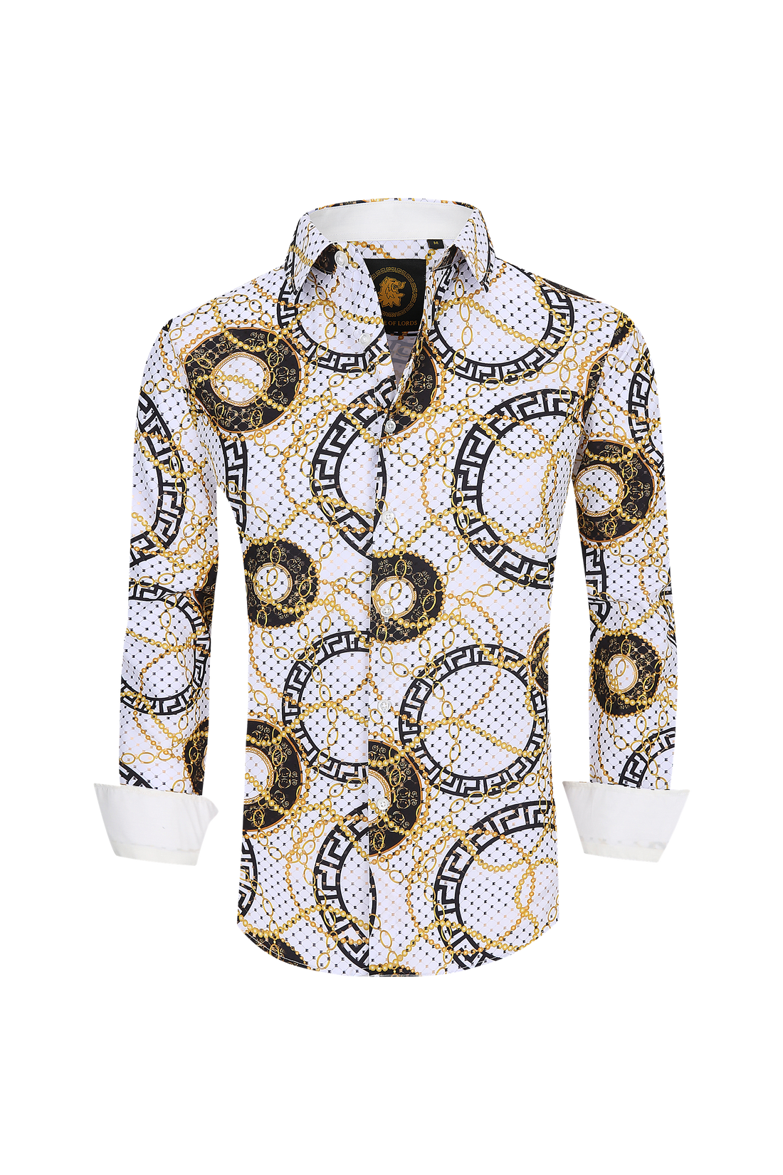 Mens Luxury Brand Printed Silk Like Shirts-HLS2002L-513 - Rodeo Clothing wholesale 