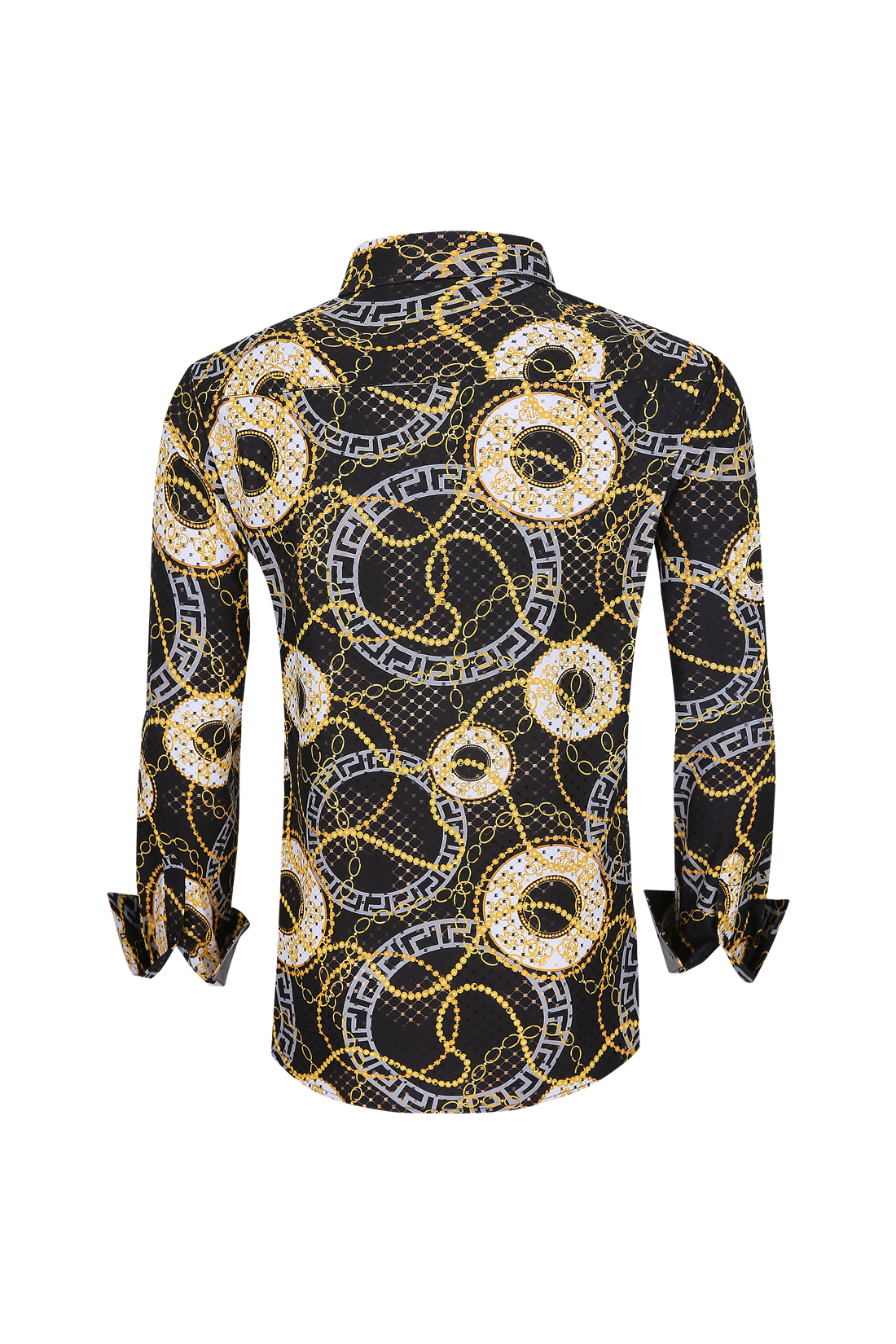 Mens Luxury Brand Printed Silk Like Shirts-HLS2002L-514 - Rodeo Clothing wholesale 