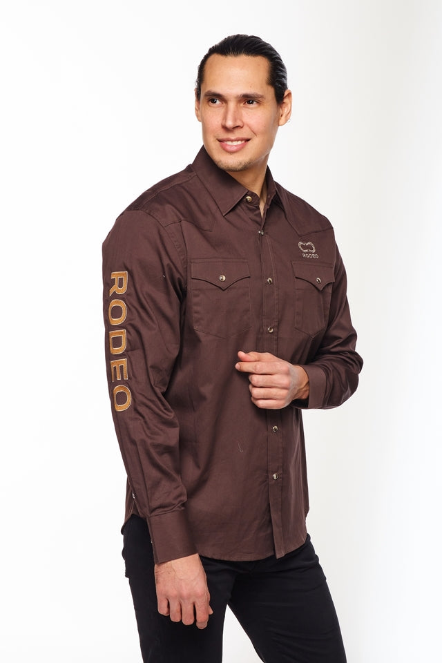 PS550-EMB-BROWN - Rodeo Clothing wholesale 
