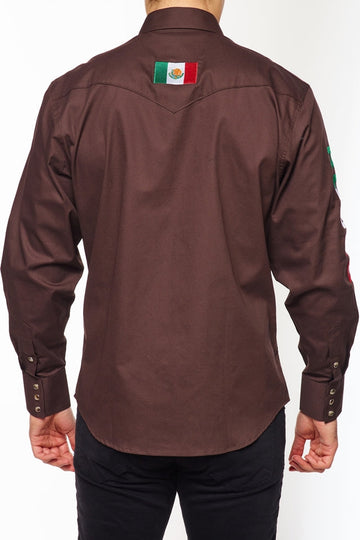 PS550-EMB-BROWN MEX - Rodeo Clothing wholesale 