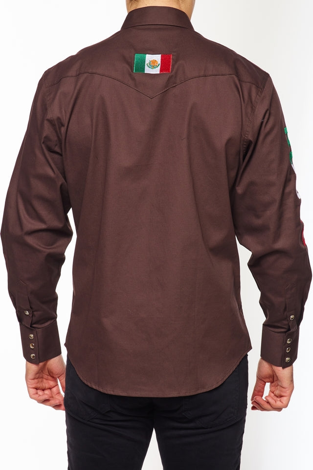 PS550-EMB-BROWN MEX - Rodeo Clothing wholesale 