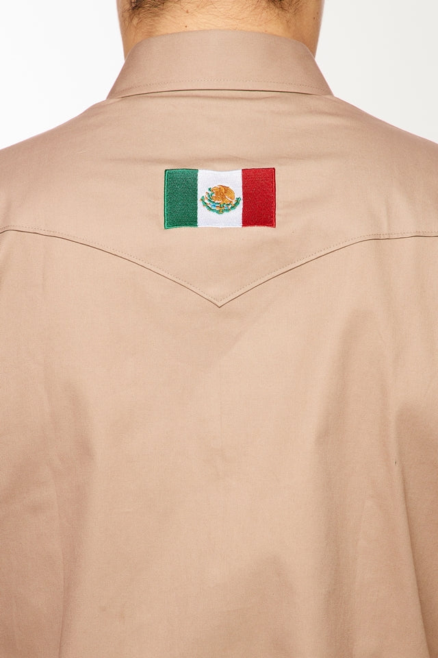 PS550-EMB-KHAKI MEX - Rodeo Clothing wholesale 