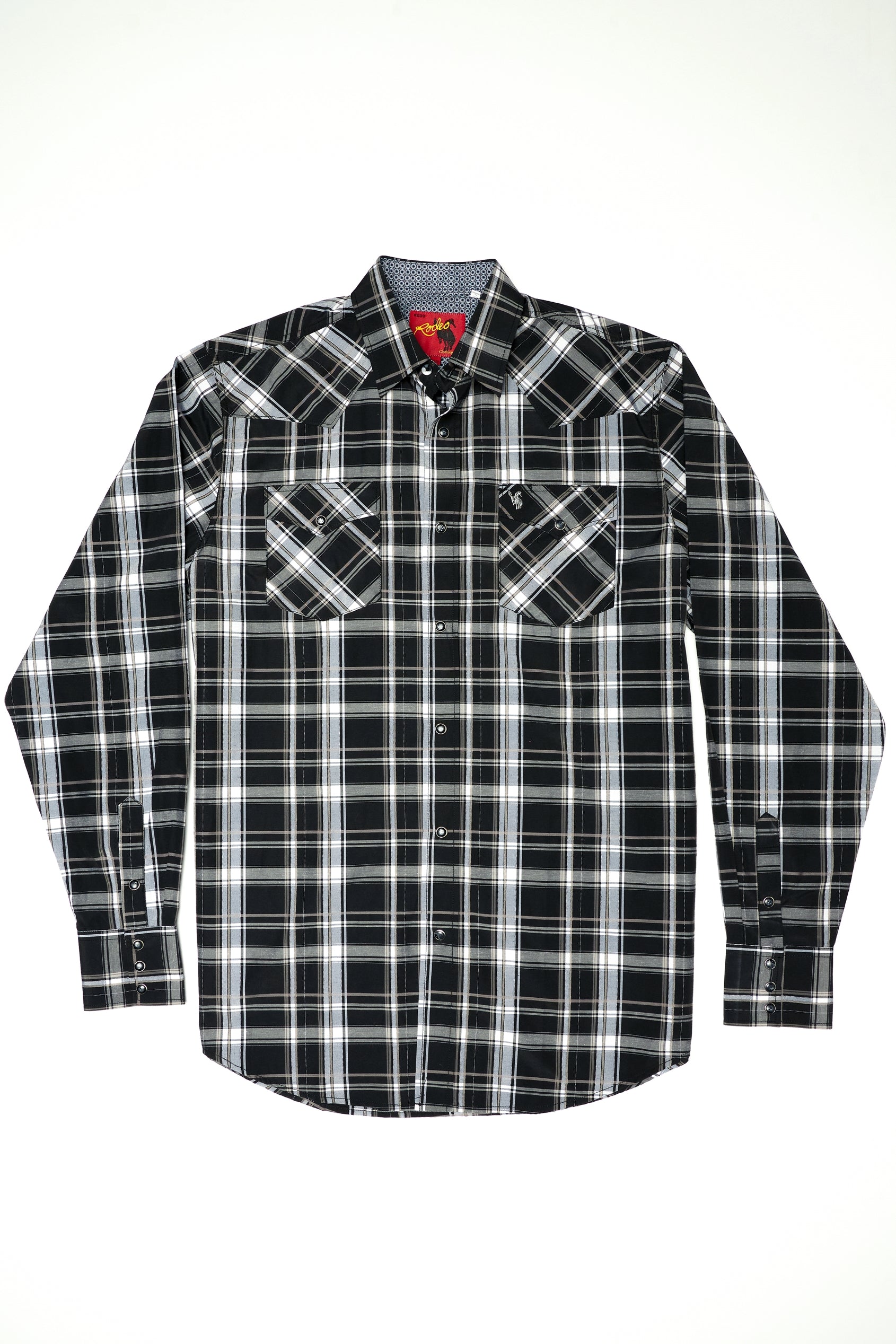 Men's Big & Tall Western Pearl Snap Plaid Shirt-PS400L-BT-476 - Rodeo Clothing wholesale 