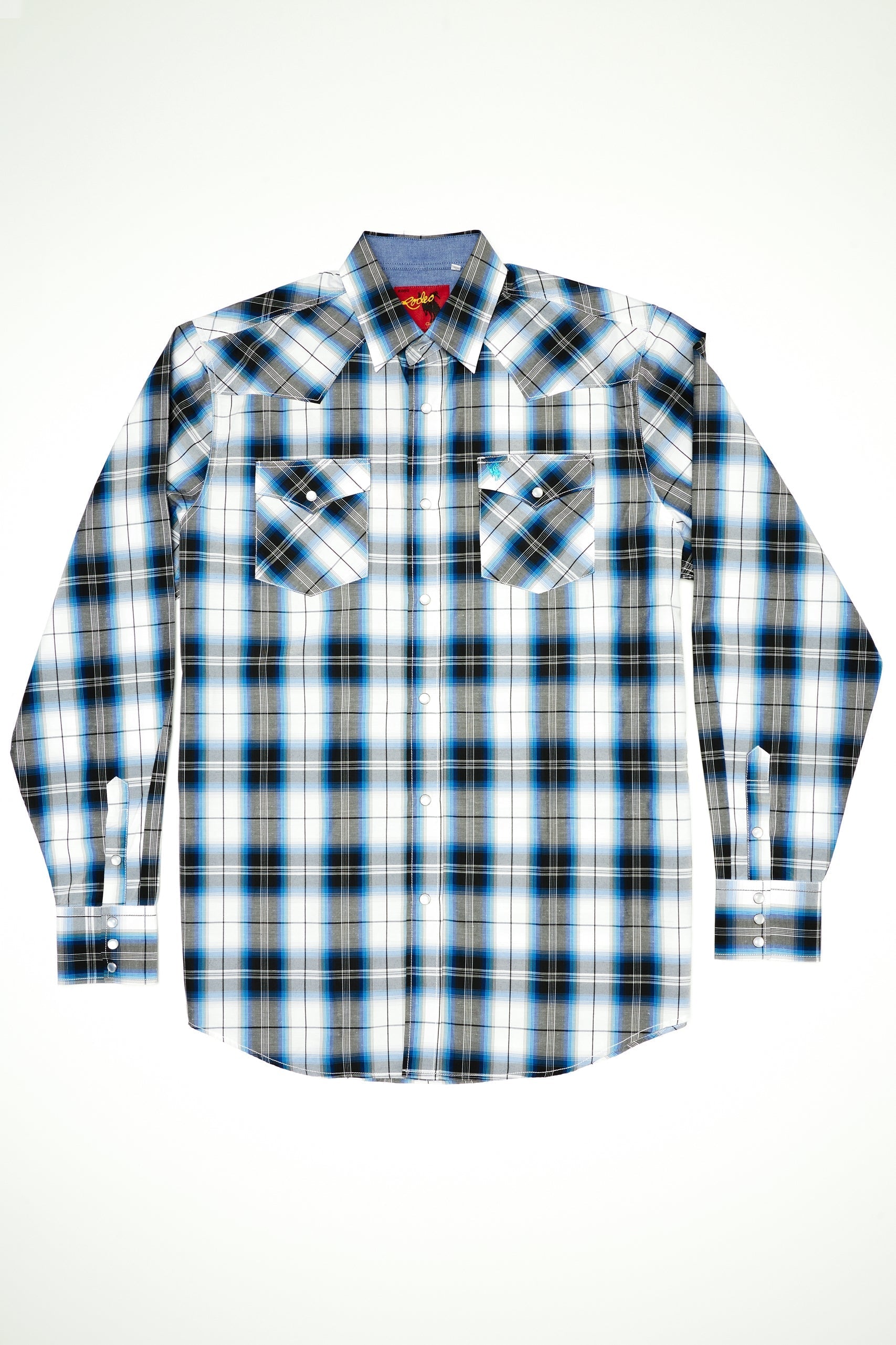 Men's Big & Tall Western Pearl Snap Plaid Shirt-PS400L-BT-471 - Rodeo Clothing wholesale 