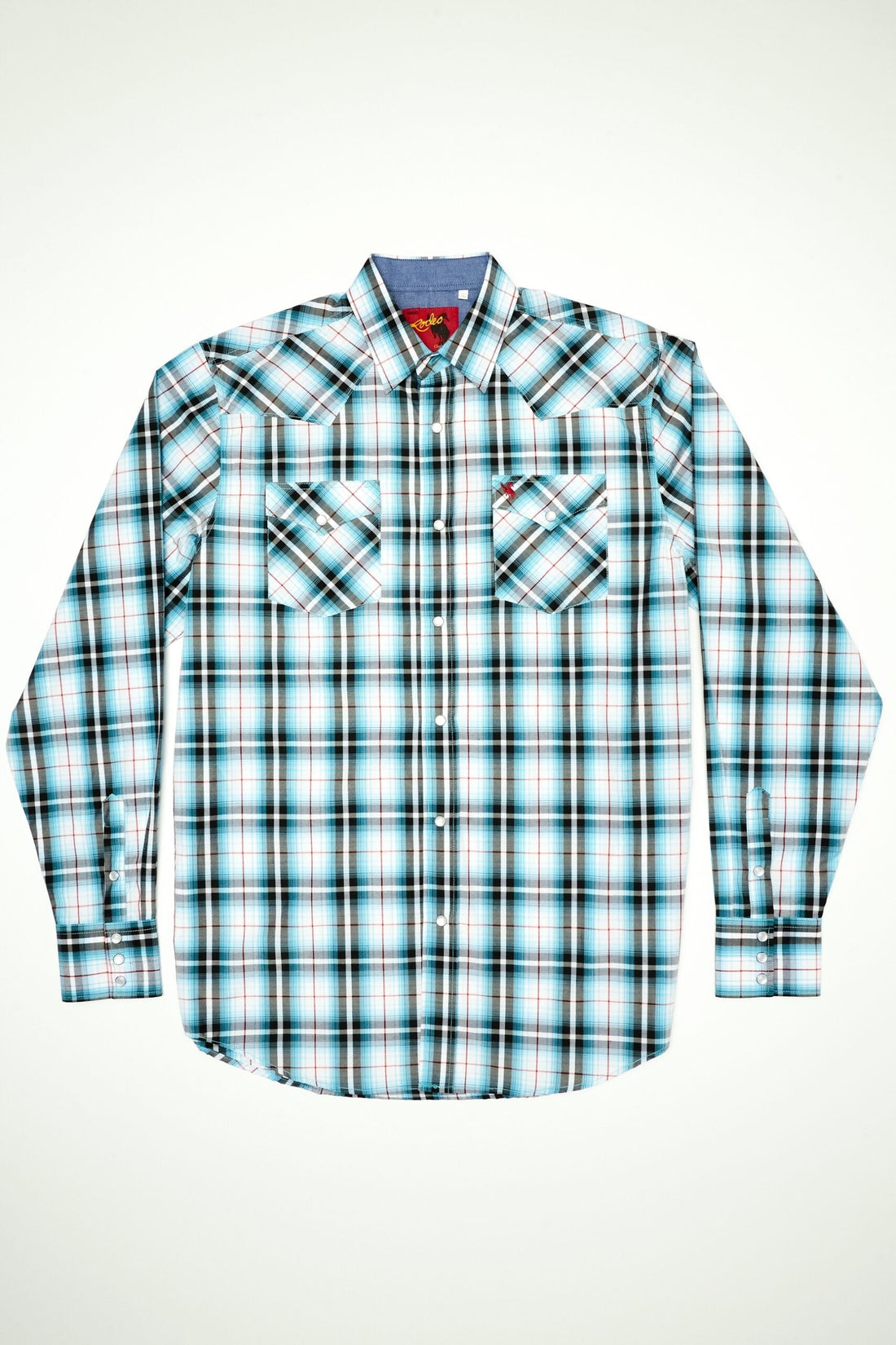 Men's Big & Tall Western Pearl Snap Plaid Shirt-PS400L-BT-493 - Rodeo Clothing wholesale 