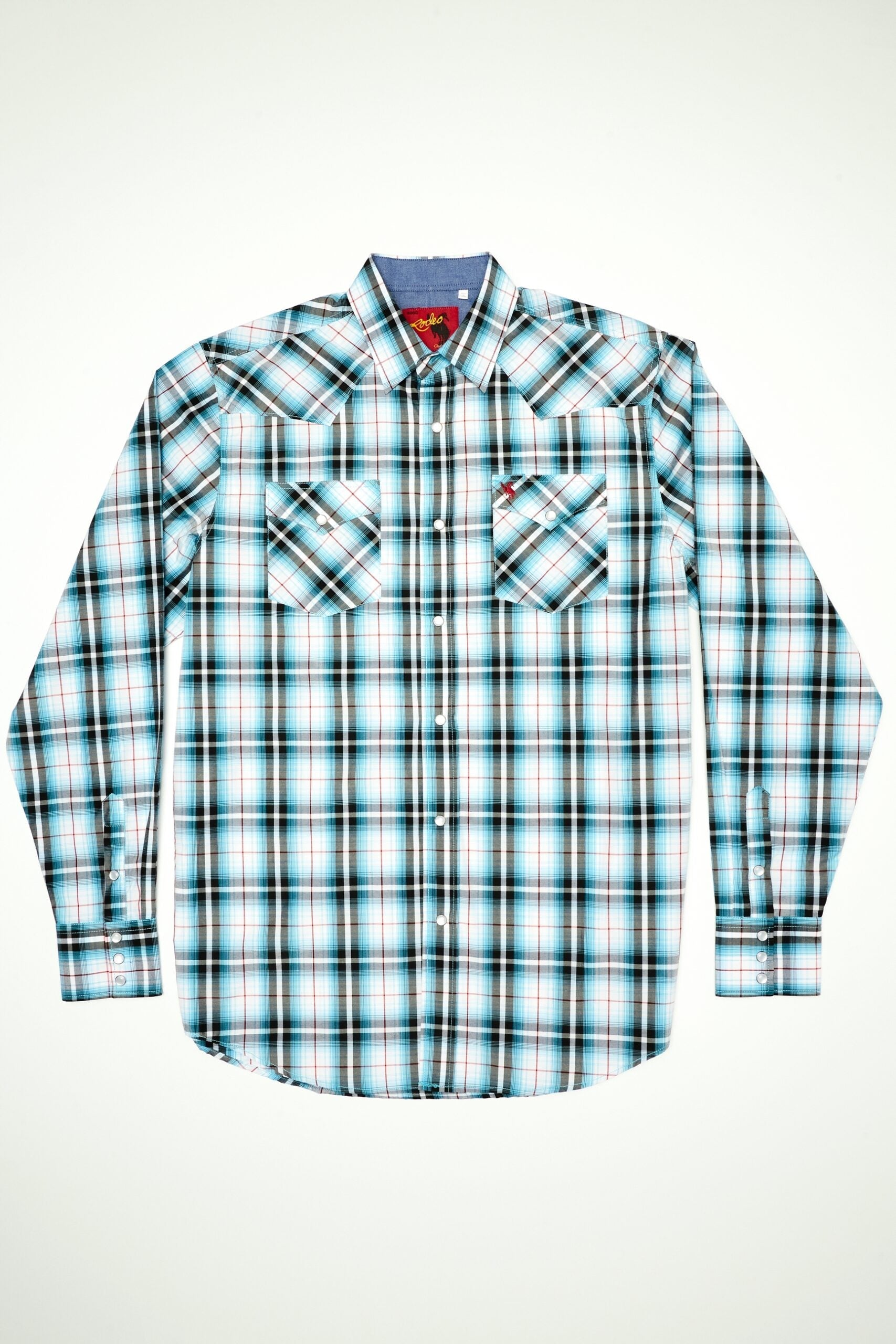 Men's Big & Tall Western Pearl Snap Plaid Shirt-PS400L-BT-493 - Rodeo Clothing wholesale 