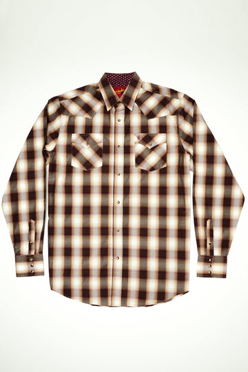 Men's Big & Tall Western Pearl Snap Plaid Shirt-PS400L-BT-474 - Rodeo Clothing wholesale 