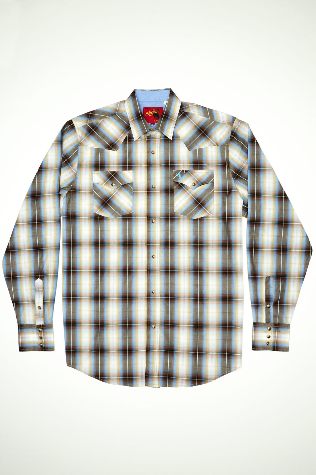 Men's Big & Tall Western Pearl Snap Plaid Shirt-PS400L-BT-492 - Rodeo Clothing wholesale 