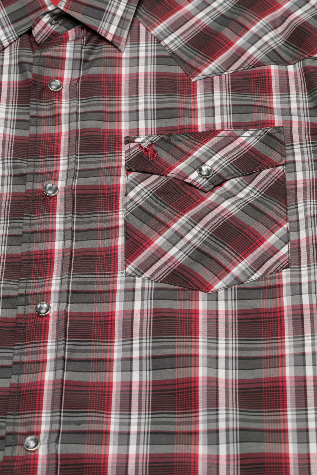 Men's Big & Tall Western Pearl Snap Plaid Shirt-PS400L-BT-477 - Rodeo Clothing wholesale 