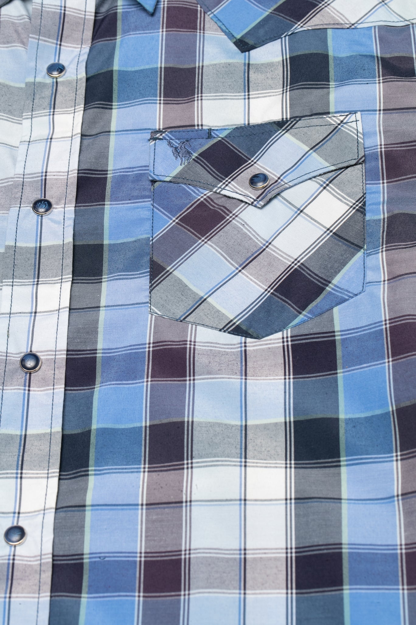 Men's Big & Tall Western Pearl Snap Plaid Shirt-PS400L-BT-468 - Rodeo Clothing wholesale 