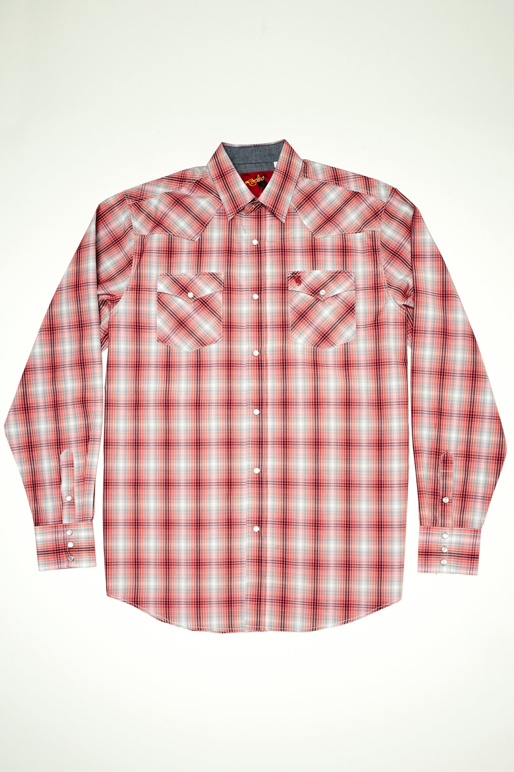 Men's Big & Tall Western Pearl Snap Plaid Shirt-PS400L-BT-438 - Rodeo Clothing wholesale 